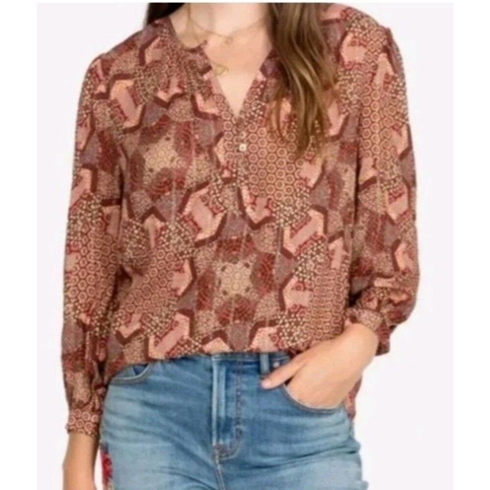 Johnny Was Miles Peasant Top Large Boho Festival